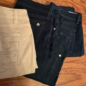 4 PAIR! My Sz 28 🧡 TORY BURCH 🧡 & 💚 KATE SPADE 🩷 Jeans
